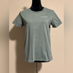 EUC Portland Gear Green and White Pacific Northwest Oregon Embroidered Tee small